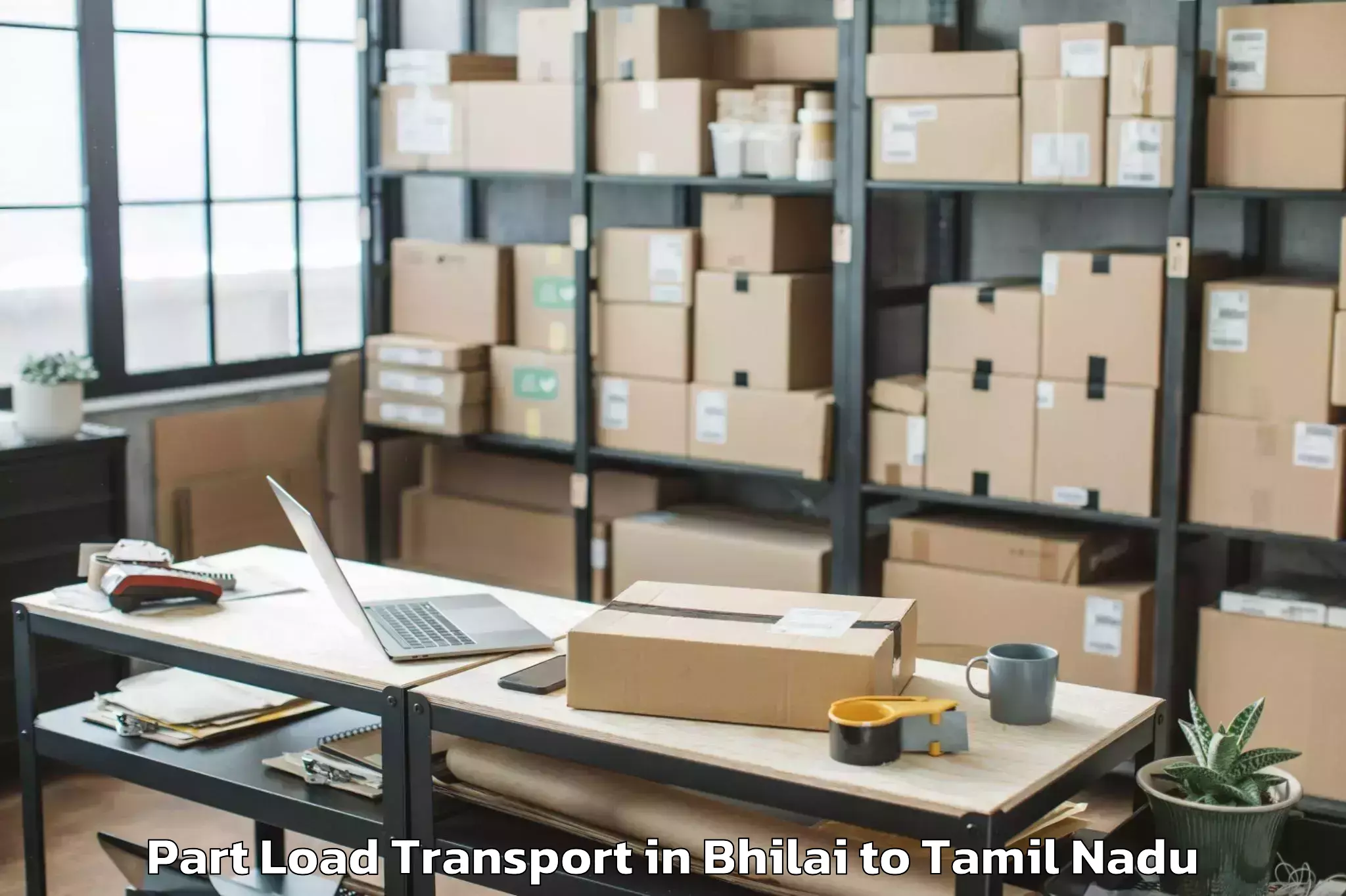 Professional Bhilai to Sivaganga Part Load Transport